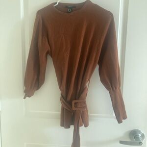 Forever 21 Burnt Orange Knit Sweater Dress